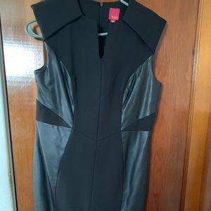 Women’s leather and suede dress